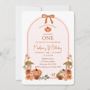 Invitation Notre Petit Citrouille Fait Son Anniversaire De Un