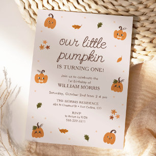 Invitation Notre Petit Citrouille Fête Son Anniversaire