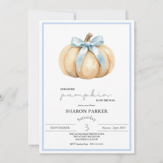 Invitation Notre petit Citrouille sur le chemin Automne Baby 