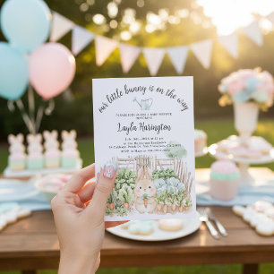 Invitation Notre Petit Lapin Est En Route Fête De Bébé De Jar