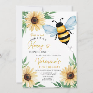 Invitation Notre petit miel tourne une fête d'anniversaire d'