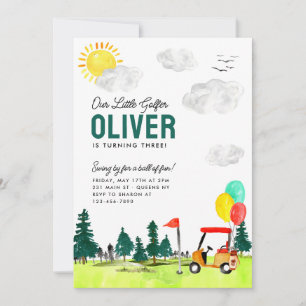 Invitation Notre Petit Panier De Golfeur Swing By Kids Golf A