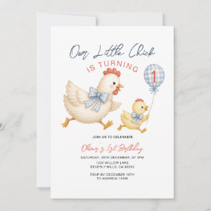 Invitation Notre Petit Poussin Fête Son Premier Anniversaire 