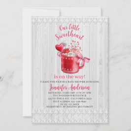 Invitation Notre petite amoureuse est sur le chemin du baby s