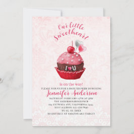 Invitation Notre petite amoureuse est sur le chemin du baby s