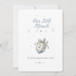 Invitation Notre petite annonce de grossesse pour Hanukkah m
