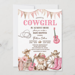 Invitation Notre petite cowgirl Baby Shower Far West