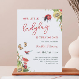 Invitation Notre Petite Dame Fille 1er Anniversaire