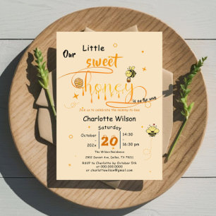 Invitation Notre petite douceur de miel est en route Baby Sho