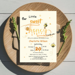 Invitation Notre petite douceur de miel est en route Baby Sho
