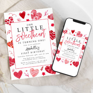 Invitation Notre petite fête des Anniversaires de enfants amo