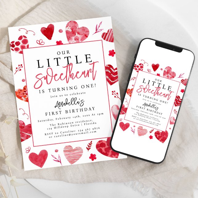 Invitation Notre petite fête des Anniversaires de enfants amo (Créateur téléchargé)