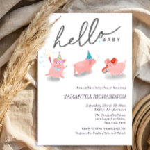 Notre petite fête prénatale de bébé cochon