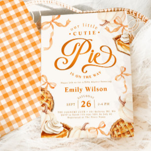 Invitation Notre petite friandise bébé Pumkin Bows Shower de