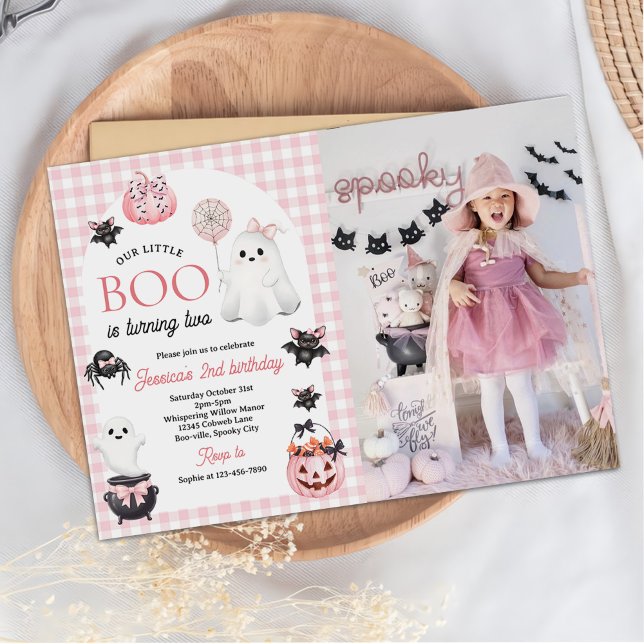 Invitation Notre petite photo de fantôme BOO Halloween pour u (Créateur téléchargé)