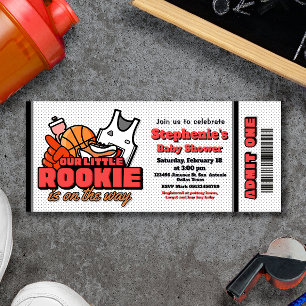 Invitation Notre petite recrue est sur le billet de l'aller s