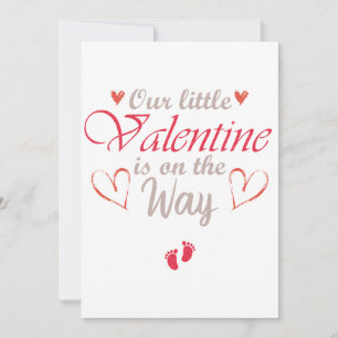 Invitation Notre Petite Saint Valentin Est En Route, Cadeau E