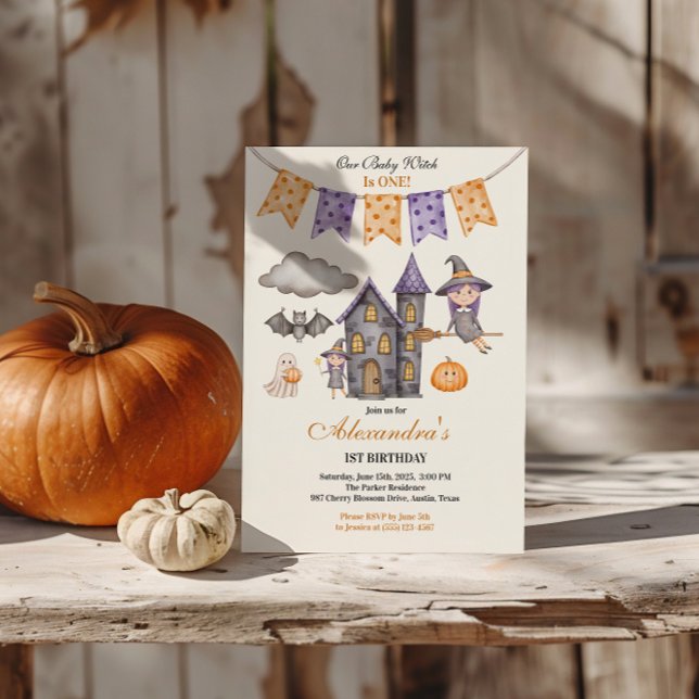 Invitation Notre Petite Sorcière En Tourne Une (Créateur téléchargé)