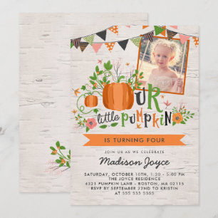 Invitation Notre peu de photo de partie d'anniversaire de