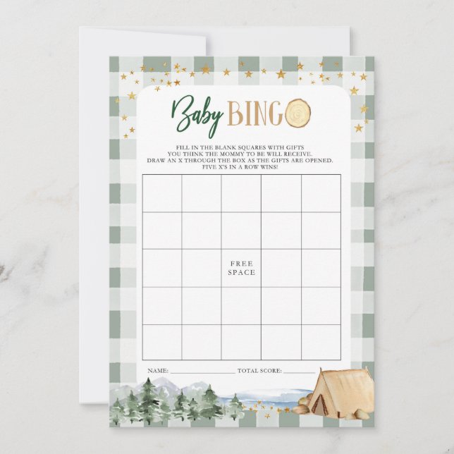 Invitation Notre plus grand Baby shower d'aventure Jeu de Bin (Devant)