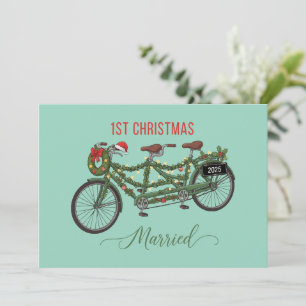 Invitation Notre premier Noël de mariage 2025   Joli tandem