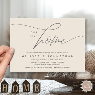 Invitation Notre Première Maison, Cosy Jovely Fête de Réchauf