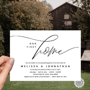Invitation Notre Première Maison, Cosy Jovely Fête de Réchauf