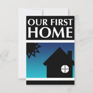 Invitation notre première maison (coucher du soleil mod)