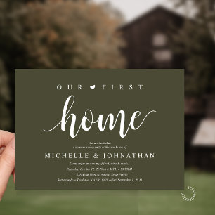 Invitation Notre première maison Fête de pendaison de crémail