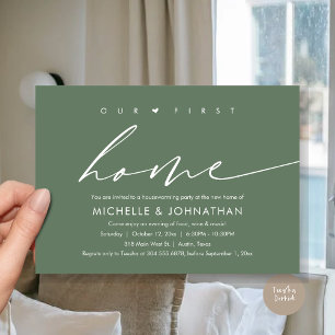 Invitation Notre première nouvelle maison, Fête de la Fête du