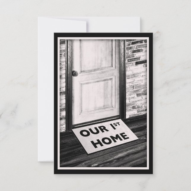 Invitation notre première photo de natte (Devant)