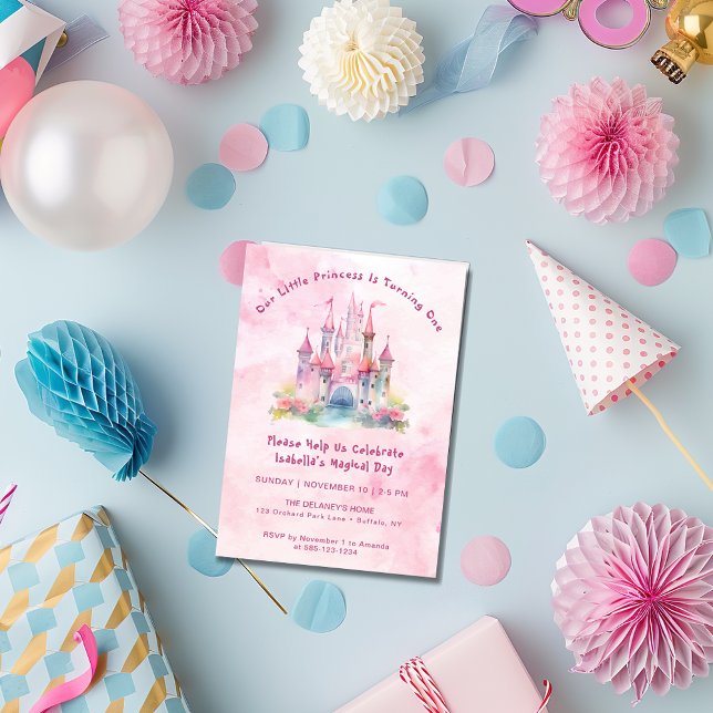 Invitation Notre Princesse de Château fête son anniversaire (Créateur téléchargé)