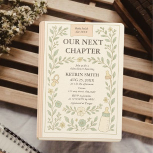 Invitation Notre prochain chapitre Storybook Fairytale Baby s