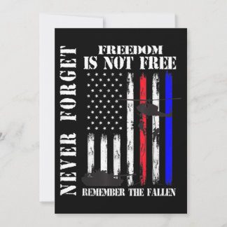 Invitation N'oubliez jamais que la liberté n'est pas un mémor