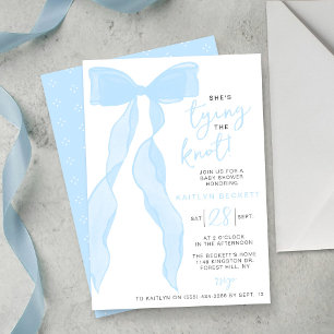 Invitation Nouez le nœud Élégant nœud papillon bleu Enterreme