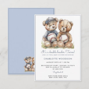 Invitation Nounours en aquarelle Ours en peluche