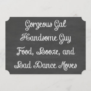 Invitation Nourriture, Booze Et Mauvaise Danse Déplacent Le T