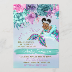 Invitation Nourriture ethnique vintage sous la douche de la m