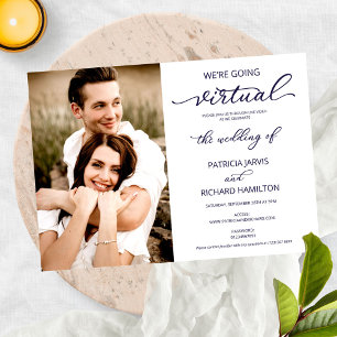Invitation Nous allons nous marier en virtuel sur les réseaux