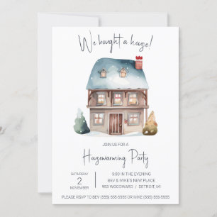 Invitation Nous avons acheté une maison ! Aquarelle Cute I
