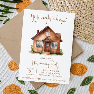 Invitation Nous avons acheté une maison ! Jolie aquarelle pou