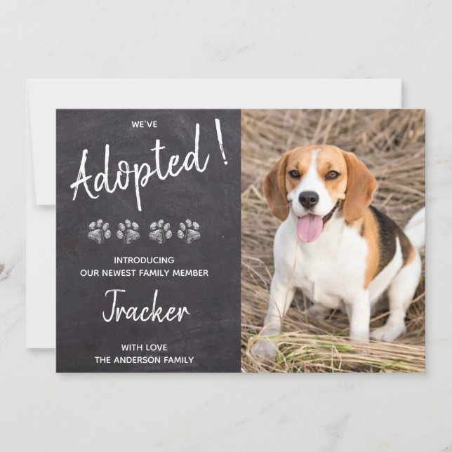 Invitation Nous avons adopté la nouvelle Pawty Chien Chien An (Devant)