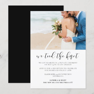 Invitation Nous avons attaché le noeud Elegant mariage faire-
