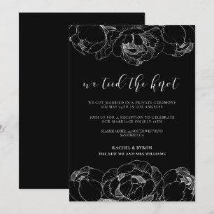 Invitation Nous avons attaché le noeud Peonies mariage faire-