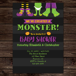 Invitation Nous avons créé un monstre ! Baby shower d'Hallowe