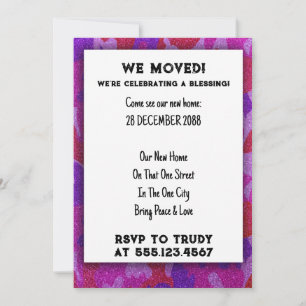 Invitation Nous avons déménagé à la maison Bénédiction d'une 