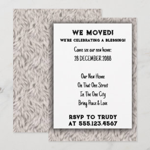 Invitation Nous avons déménagé à la maison Bénédiction d'une 