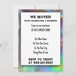 Invitation Nous avons déménagé à la maison Bénédiction d'une 
