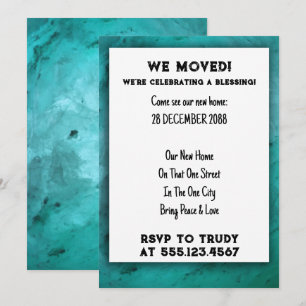 Invitation Nous avons déménagé à la maison Bénédiction d'une 