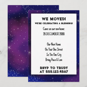 Invitation Nous avons déménagé à la maison Bénédiction d'une